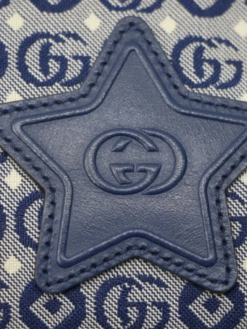 GUCCI Kids Jacquard Logo Patch Belt Bag - Blue